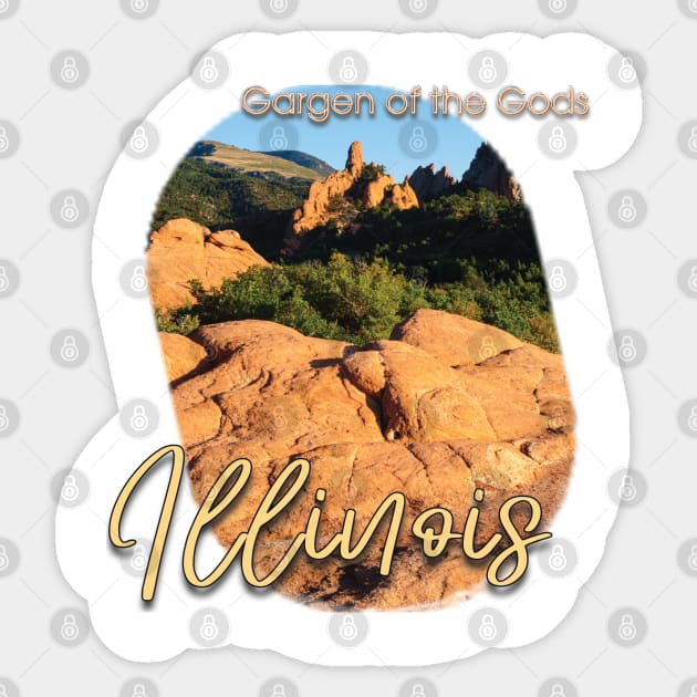 Garden of the gods, Illinois Sticker by TeeText